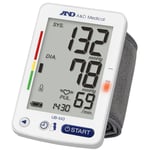 A&D Medical Wrist Blood Pressure Heart Rate Monitor Battery Powered Portable UB5