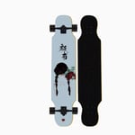 Tortoiseshell Longboard Skateboard Cruiser 42 Inches Complete Maple Deck Downhill Freestyle- Girl's Back