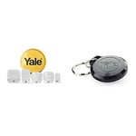 Yale IA-320 Sync Smart Home Alarm, White & AC-KF Sync Alarm Key Fob- Sync Smart Home Alarm - 200 m range - Works with Alexa, The Google Assistant - Philips Hue