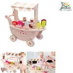 New Ice Cream Sweet Cart Wooden Role Play Shop Toys Scoop & Learn Ice Cream Cart