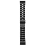 För Garmin Fenix 6x Pro 26mm Titanium Alloy Quick Release Watch Band Black