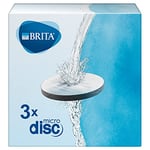 BRITA Pack de 3 filtres Microdisc, pour bouteilles et gourdes filtrantes, réduit le chlore, le plomb et autres impuretés pour une eau du robinet plus pure