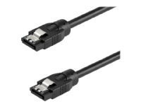 StarTech.com 0,3 m rund SATA-kabel - SATA-kabel - Serial ATA 150/300/600 - SATA (R) spärrad till SATA (R) spärrad - 30 cm - rund - svart