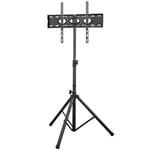 RFIVER TV Tripod Stand Portable 32"-65" Flat&Curved TV Swivel Tilt Height Adjustable with Bracket Mount Floor TV Stand Hold up to 45kg Max VESA 600x400mm