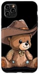 Coque pour iPhone 11 Pro Max Adorable ours en peluche cowboy