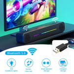 Bluetooth Wireless TV Computer LED  Speaker Sound Bar Subwoofer PC Tablet