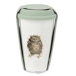 Wrendale WNKD78753-XW Travel Mug (Owl), Porcelain Multi Coloured, 9.5 x 9.5 x 15 cm