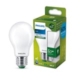 PHILIPS Ultra Efficient - Ultra Energy Saving Lights, LED Light Source, 60W, A60, E27, Cool White 4000 Kelvin, Frosted