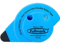 Fullmark permanent självhäftande tejp, fluorescerande blå, 6 mm x 18 m, Fullmark