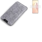 Felt case sleeve for Oppo Reno8 Pro grey protection pouch