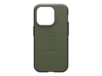 Uag Civilian Series Tåligt Skal För Apple Iphone 15 Pro [6,1 Tum] - Civilian Olive Drab - Bakstycke Till Mobiltelefon - Magsafe-Kompatibilitet - Polykarbonat, Termoplastisk Polyuretan (Tpu) - Olive Drab - För Apple Iphone 15 Pro