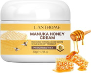 Manuka Honey Cream Face Moisturizer for Dry Skin, Hydrating & Firming Daily Skin
