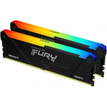 Kingston FURY Beast RGB DDR4 3733 MHz CL19 16 Gt -minnesmodulpaket