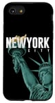 Coque pour iPhone SE (2020) / 7 / 8 Enjoy Cool New York City Statue Of Liberty Skyline Graphic