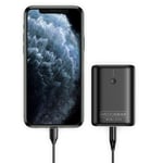 MOJOGEAR Mini EVO – The Smallest 10000 mAh Power Bank in the World – 22.5 W Quick Charge (Quick Charge 3.0 & USB-PD) External Battery Power Bank Small – Black