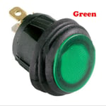 2pcs 12v 12a Switch Led Light Toggle Waterproof Round Green