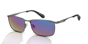 Superdry SDS-5018 Men's Sunglasses 005 Gunmetal Black/Oil Slick Mirror