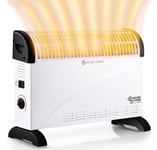 DONYER POWER Convector Radiator Heater 2000W Room Heating with Adj Thermostat