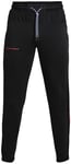 UNDER ARMOUR RIVAL TERRY AMP TRACKSUIT BOTTOMS TRACKIES PANTS MENS BLACK PINK UA