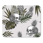 Mousepad Computer Notepad Office Hand Drawn Ink Skull Pineapple Tropical Home School Game Player Computer Worker Inch