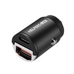 Car Charger Compatible with iPhone 12/12 Mini/12 Pro/12 Pro Max,30W USB C Car Charger with Metal Dual Port,Fast Car Charger Adapter with PPS&QC 3.0 and Mini Flush Fit for iPad, Samsung,Google