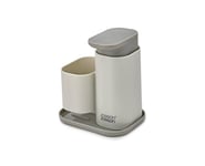 Joseph Joseph Duo Soap Dispenser with Sponge Holder, Hand Wash Dispenser for Kitchen Sink, Grey