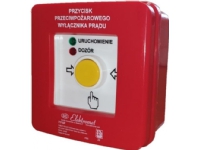 Elektromet Fire-knapp. n/t 2 strømbaner 12A R-Z knapp røde/grønne dioder 230V AC/230V AC PPWP-1 B/4 904406