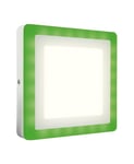 LEDVANCE Decorative LED Wall and Ceiling Luminaire, RGB Colors and various Modes adjustable per Remote Control, dimmable Panel, 19W, Warm White (3000K), Square (200mm x 200mm), LED COLOR + WHITE
