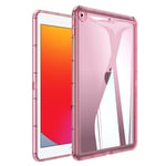 iPad (2018) / iPad (2017) Hybrid Bakdeksel - Pink / Gjennomsiktig