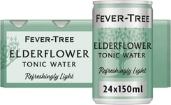 Fever-Tree Refreshingly Light Elderflower Tonic Water 8 X 150Ml Pack of 3, Tota