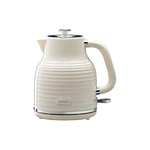 Daewoo Sienna Collection Jug Kettle, Family Sized 1.7 Litre Capacity, Fast Boil, Easy To Clean, Fully Removable Lid For Easy Filling And Drip Free Spout With Rotational Base, Cream
