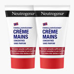 Neutrogena® Formule Norvégienne® Crème Mains Concentrée Sans Parfum 2x50 ml crème