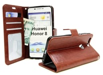 Crazy Horse Wallet Huawei Honor 8 (Brun)