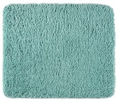 WENKO 23088100 Belize Bath Mat, Turquoise, Polyester, 55 x 65 x 3 cm