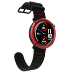 DMXYY-fashion watch- L19 Sports Fitness Tracker Waterproof 1.3 inch TFT GPS Bluetooth Smart Watch with Heart Rate Monitor & Compass & Blood Pressure(Grey). (Color : Red)