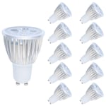 10X 5W LED Gu10 Light Bulb, Cool White 6500k,120 Degree Beam Angle, Non-dimmable LED Spotlight Bulb