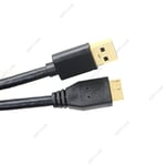 0.3m Câble USB 3.0 Micro B synchronisation rapide données, cordon disque dur externe HDD, Samsung S5 Note 3 Nipseyteko