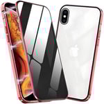 Sekretess skydd metall fodral till iPhone 15 pro rosa rosa