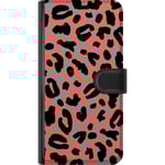 Motorola Edge 40 Pro Svart Plånboksfodral Leopardskrud