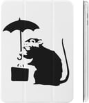 Banksy Mouse Umbrella Ipad Case 2020 Matériau Tpu Résistant Aux Chocs Réglage Automatique De L'angle De Veille/Réveil Mignon Transparent Housse De Protection 10.2in