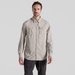 Craghoppers Men's NosiLife Adventure Long Sleeved Shirt III Parchment