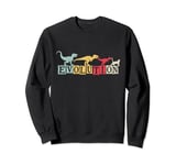 Dinosaur Cat Evolution Fun Paleontology Sweatshirt