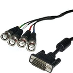 Cablematic - 1m RGB Câble vidéo (1xDB15-M/4xBNC-M)