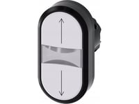 Siemens 3Su10013ab660an0 3Su1001-3Ab66-0An0 Dubbel Tryckknapp Frontring Plast Knapp Svart, Vit 1 St