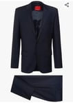 Hugo Boss Tailored Henry Getlin Blue Mens Slim Fit 2 Piece Suit UK 40R W33.