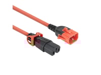 Powercord C14 Iec Lock+ Dual Locking - C15 Iec Lock+ Red 3 M, Pc3877