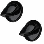 2 x Genuine Belling Cooker Oven Gas Hob Control Knob Dial Buttton Switch - Black