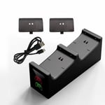 New USB Charger Stand Dock + Rechargeable Battery For XBox One Controller