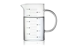 AsentechUK® High Borosilicate Food Grade Transparent Glass Measuring Jug Milk Cup Water Pitcher Kettle (500ml)