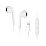 Forcell Hörlurar Stereo För Apple Lightning NY BOX - Vit - TheMobileStore Ljud